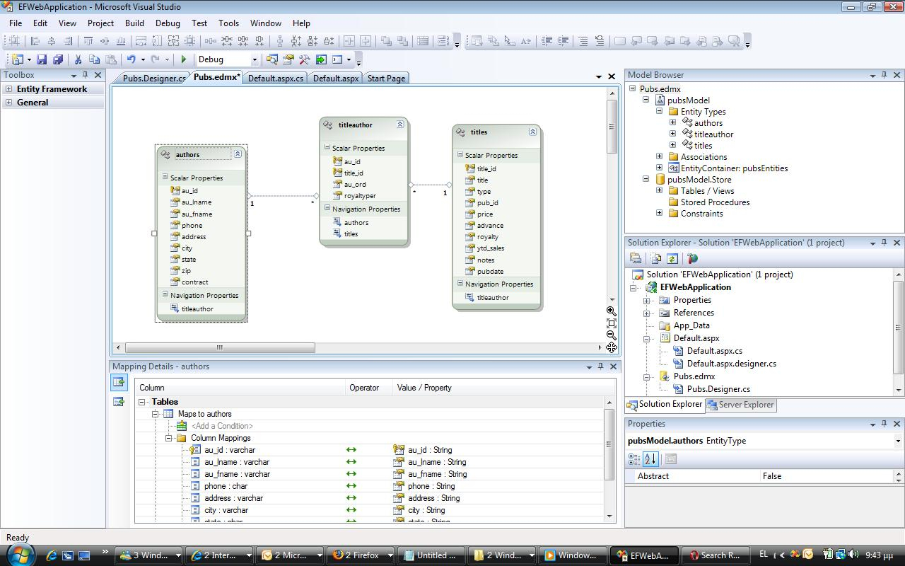 Building An Asp Application With C# And Entity Framework pertaining to Entity Model