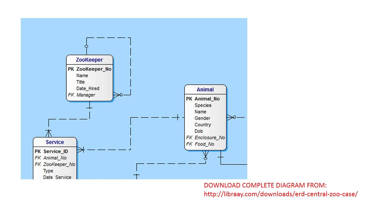 Er Diagram For Zoo Management System