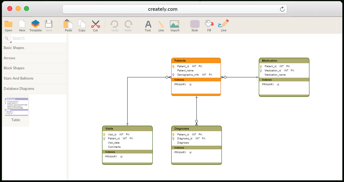 Database Schema Diagram Design Tool | ERModelExample.com