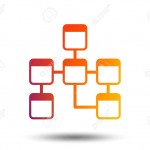 Database Sign Icon On Relational Database Schema Symbol. Blurred.. For Relational Database Symbols