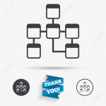 Database Sign Icon. Relational Database Schema Symbol. Flat Icons In Relational Database Symbols