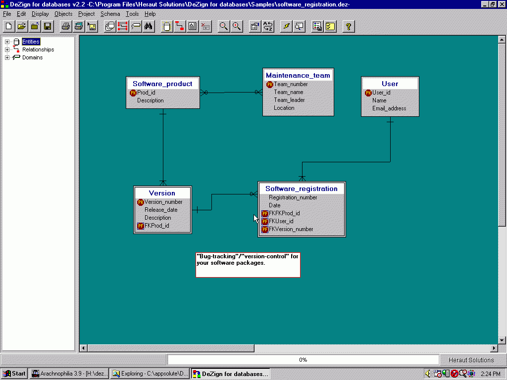 Dezign For Databases - An Entity Relationship Diagram pertaining to Database Entity Relationship Diagram Tool