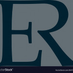 E R Monogram Logo For Er Symbol