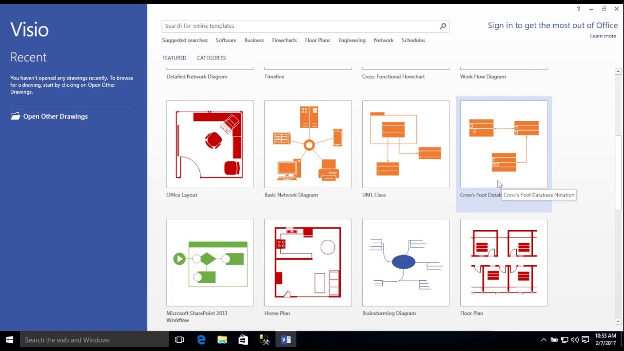 Entity Relationship Diagram Visio