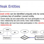 Entity Relationship Model. (Lecture 1)   Online Presentation Throughout Database Weak Entity