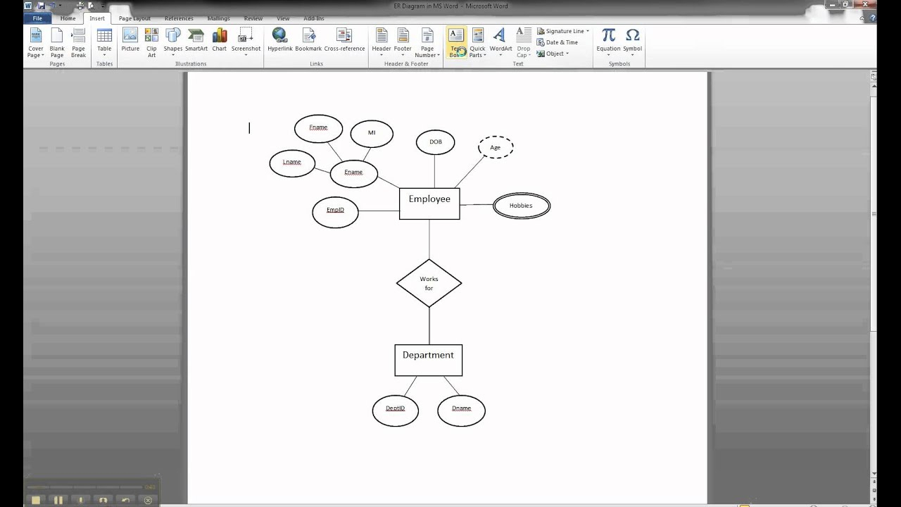 Er Diagram In Ms Word Part 8 - Illustrating Cardinality for Er Diagram In Word