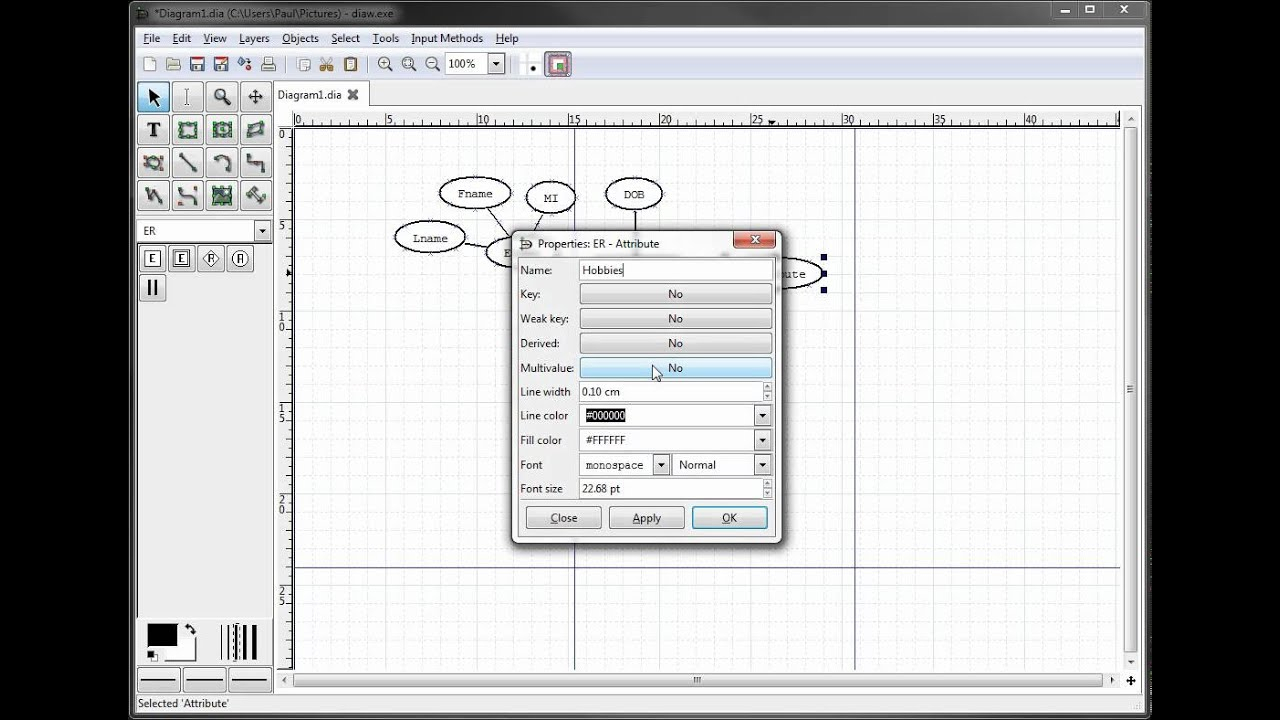 Er Diagram Multivalued Attribute | ERModelExample.com