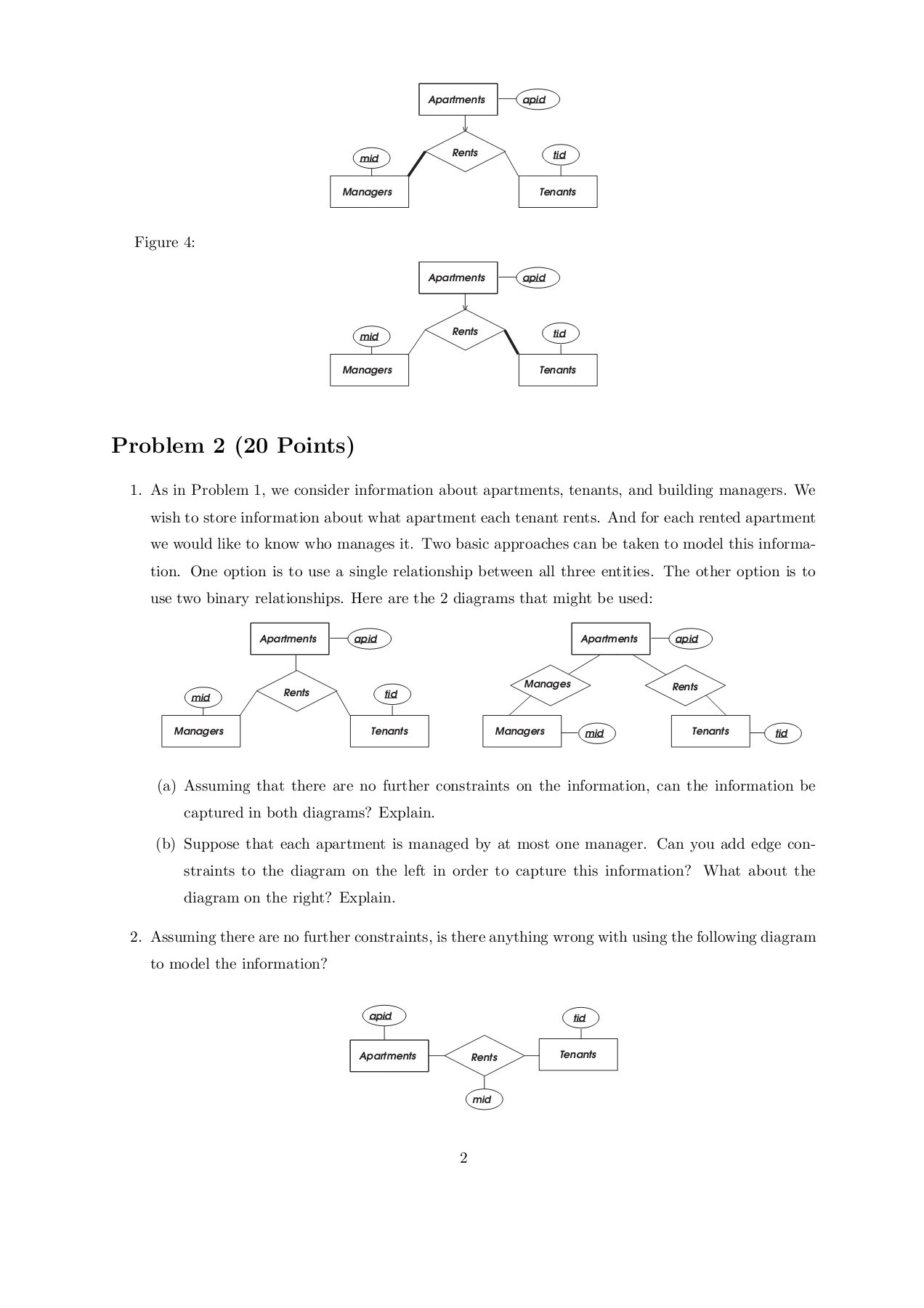 Exercise 1: Er Diagrams - Huji.ac.il Pages 1 - 21 - Text pertaining to Er Diagram At Most One