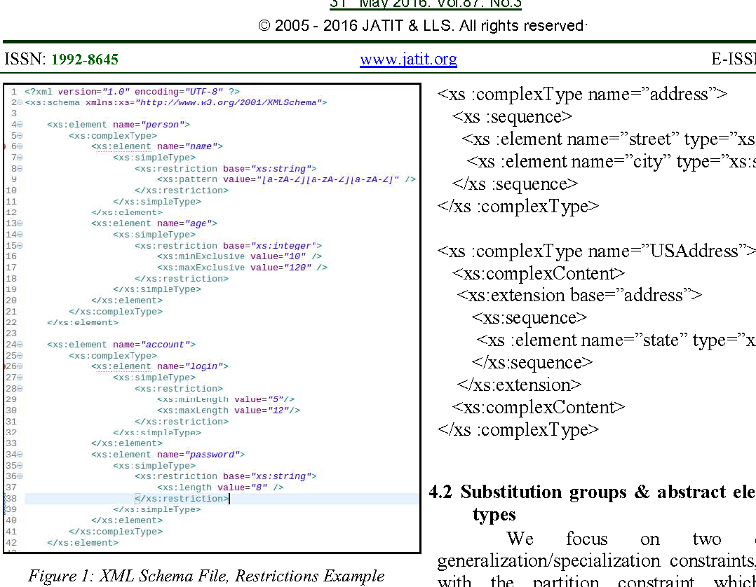 Figure 1 From Transforming Xml Schema Constraining Facets regarding Er Diagram To Xml Schema Example