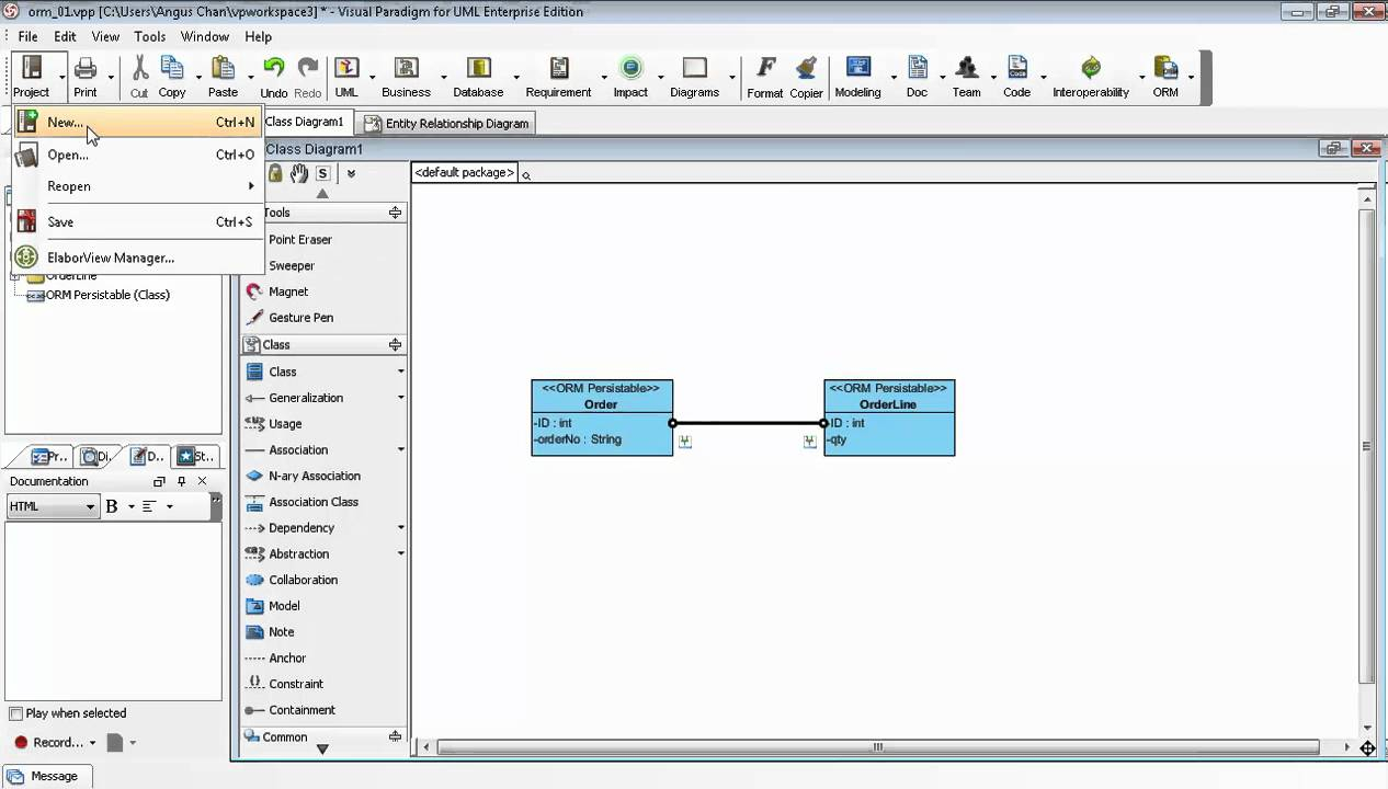 visual paradigm er diagram fix multiplicity