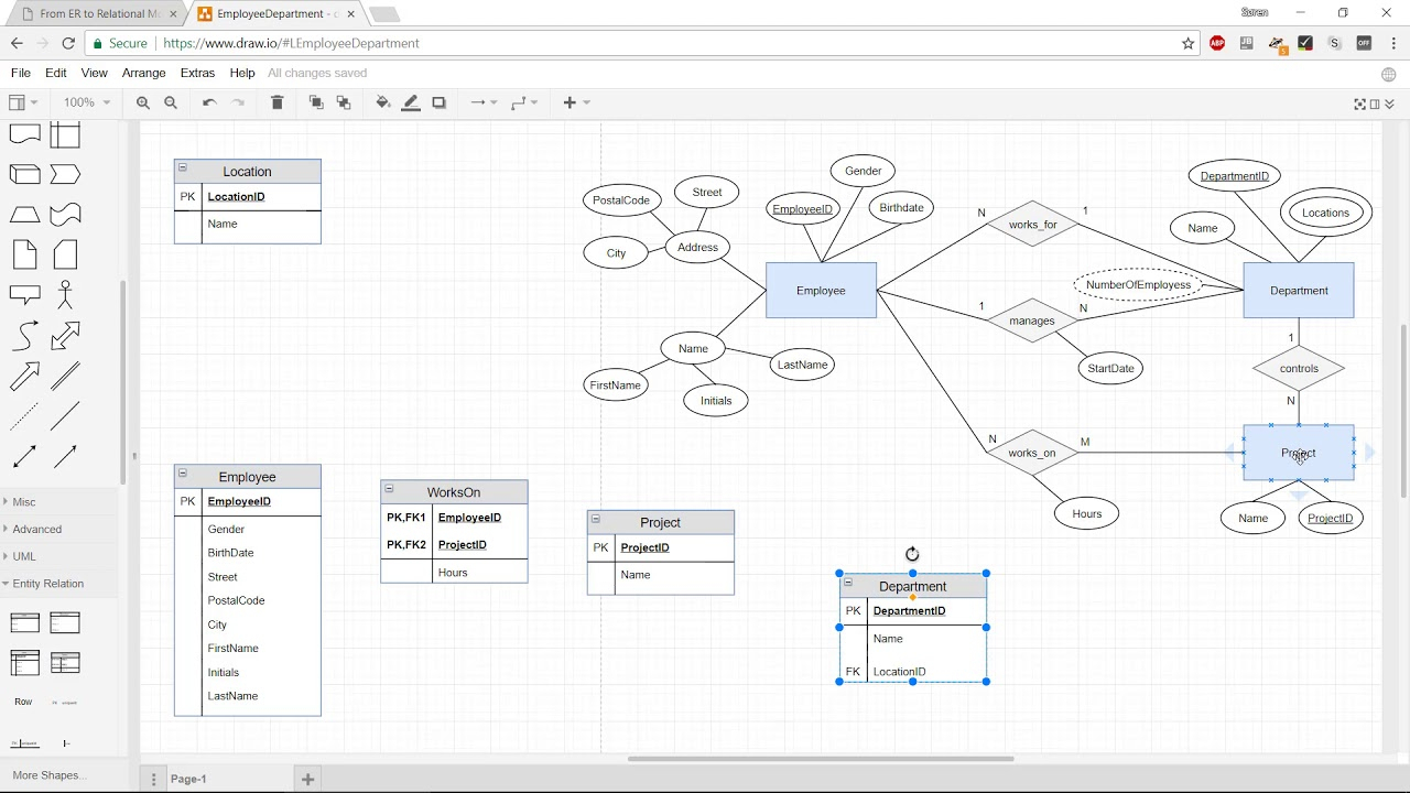 erp database example