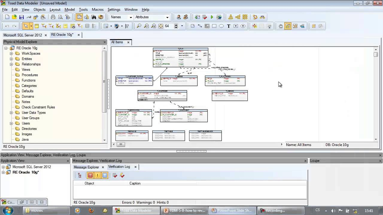 How To Reverse Engineer Database Structures With Toad Data Modeler for Er Diagram Toad