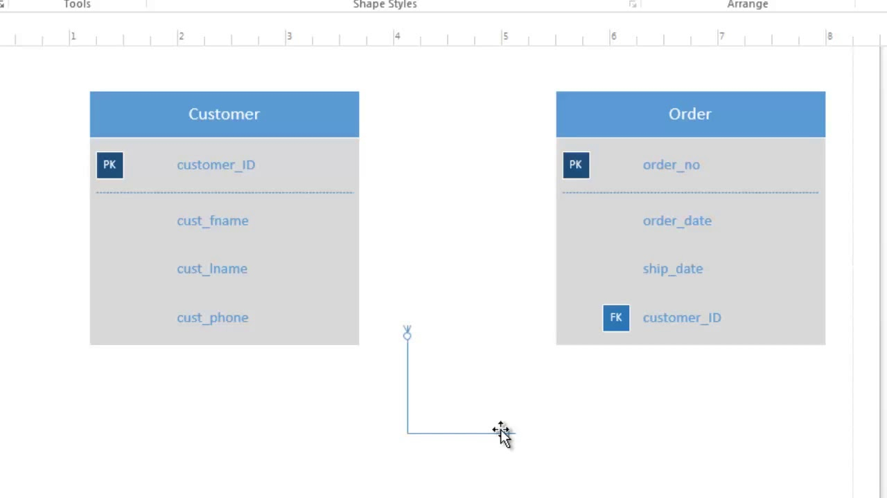 Er Diagram Using Visio 2016