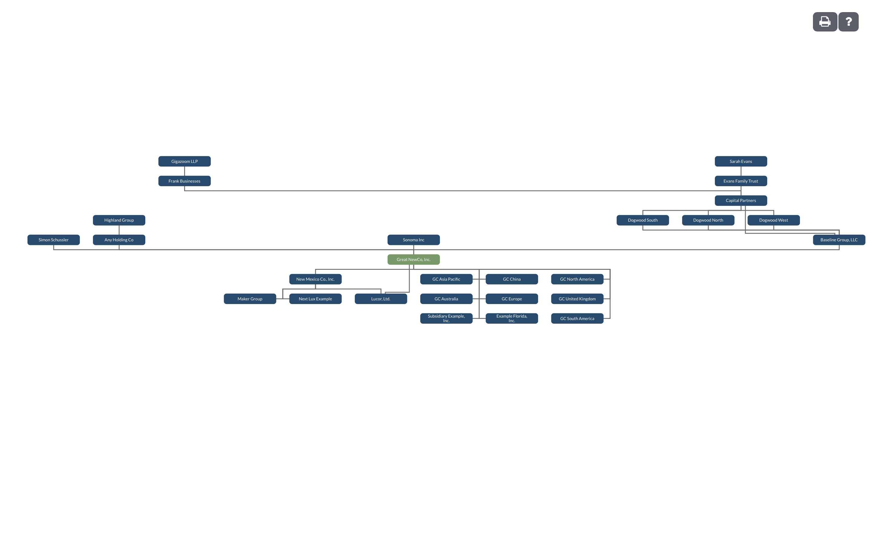 Outside Investors In Business Org Charts throughout Entity Chart