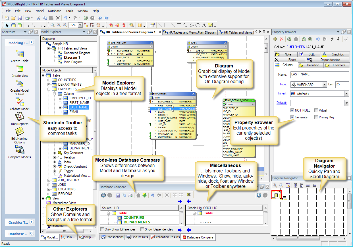 er diagram in oracle sql developer