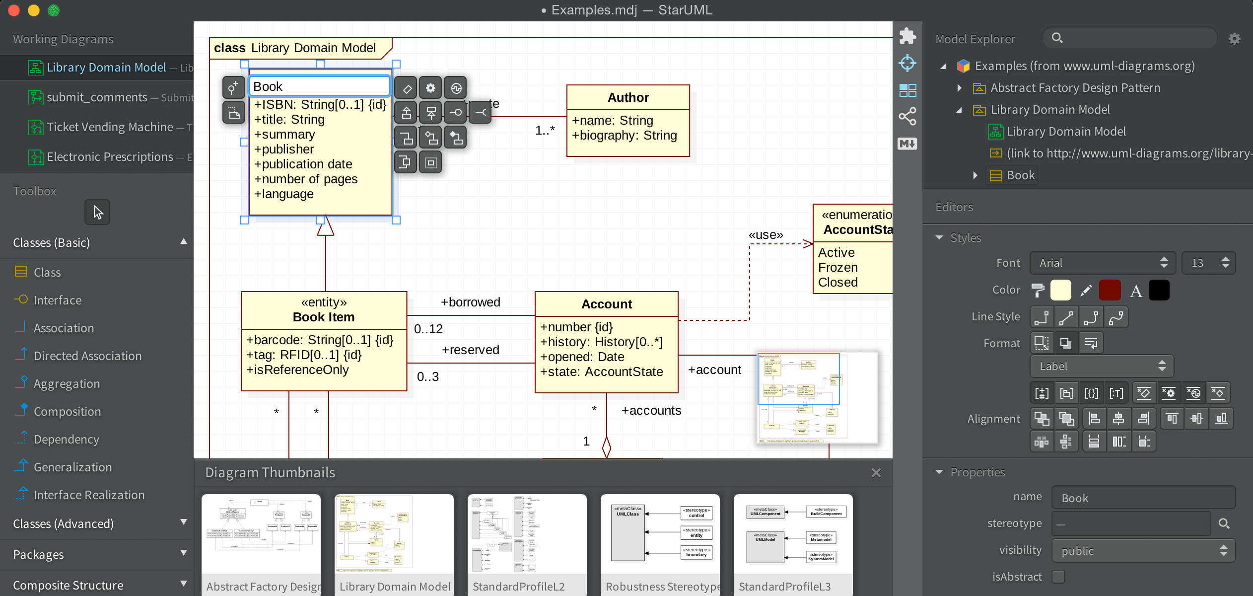 types of staruml diagrams