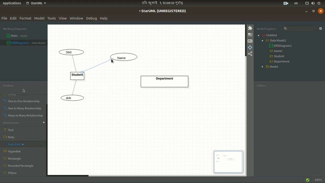 Staruml Tutorial (Erd Diagram) inside Er Diagram Using Staruml