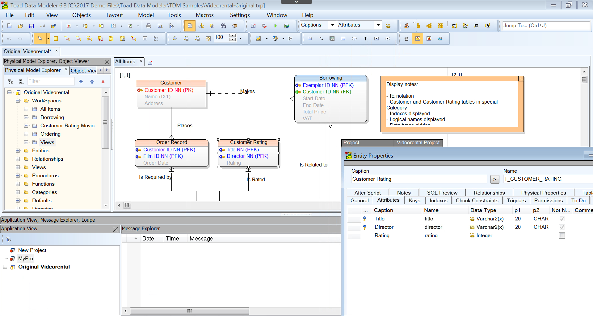 toad data modeler 25 entities