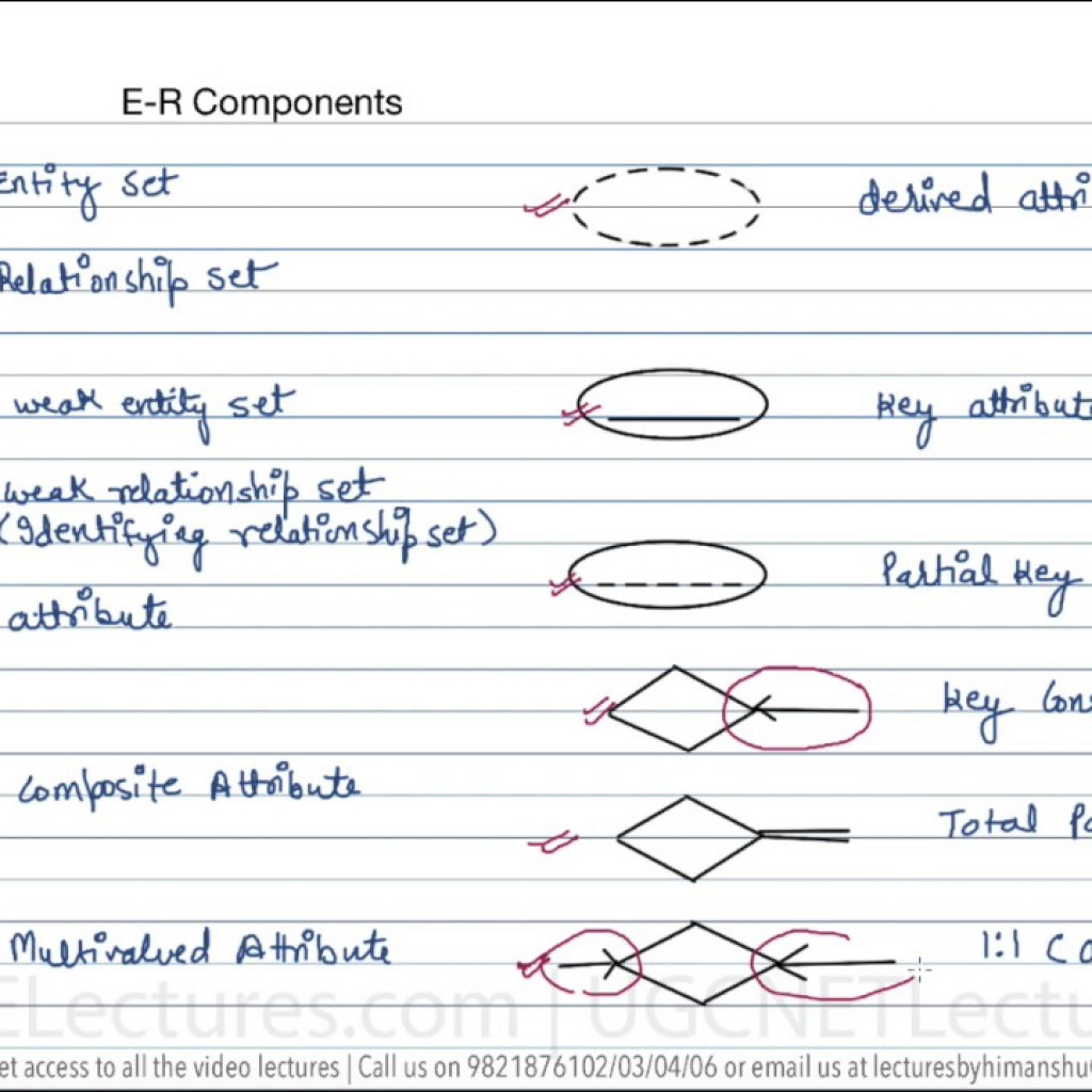 12 Components In Er Diagram With Er Diagram Notations In Dbms ...