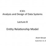Analysis And Design Of Data Systems. Entity Relationship Throughout Entity Relationship Analysis
