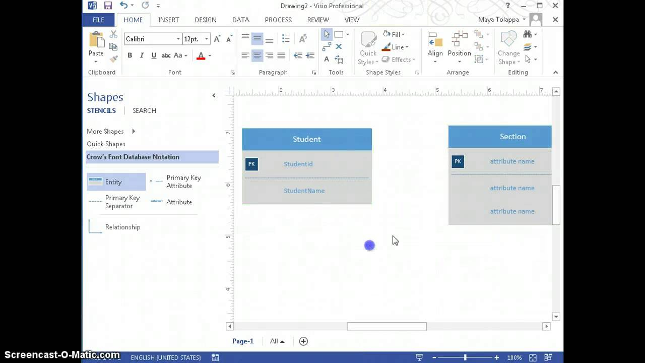 Create Er-Diagrams Using Visio 2013 inside Er Diagram Visio 2017