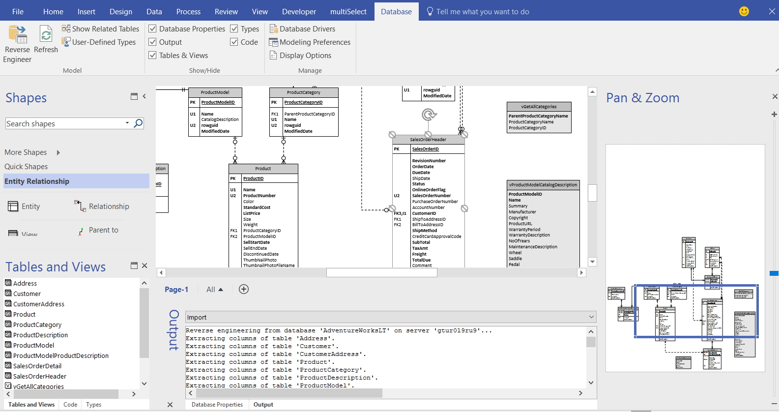 Visio схема базы данных