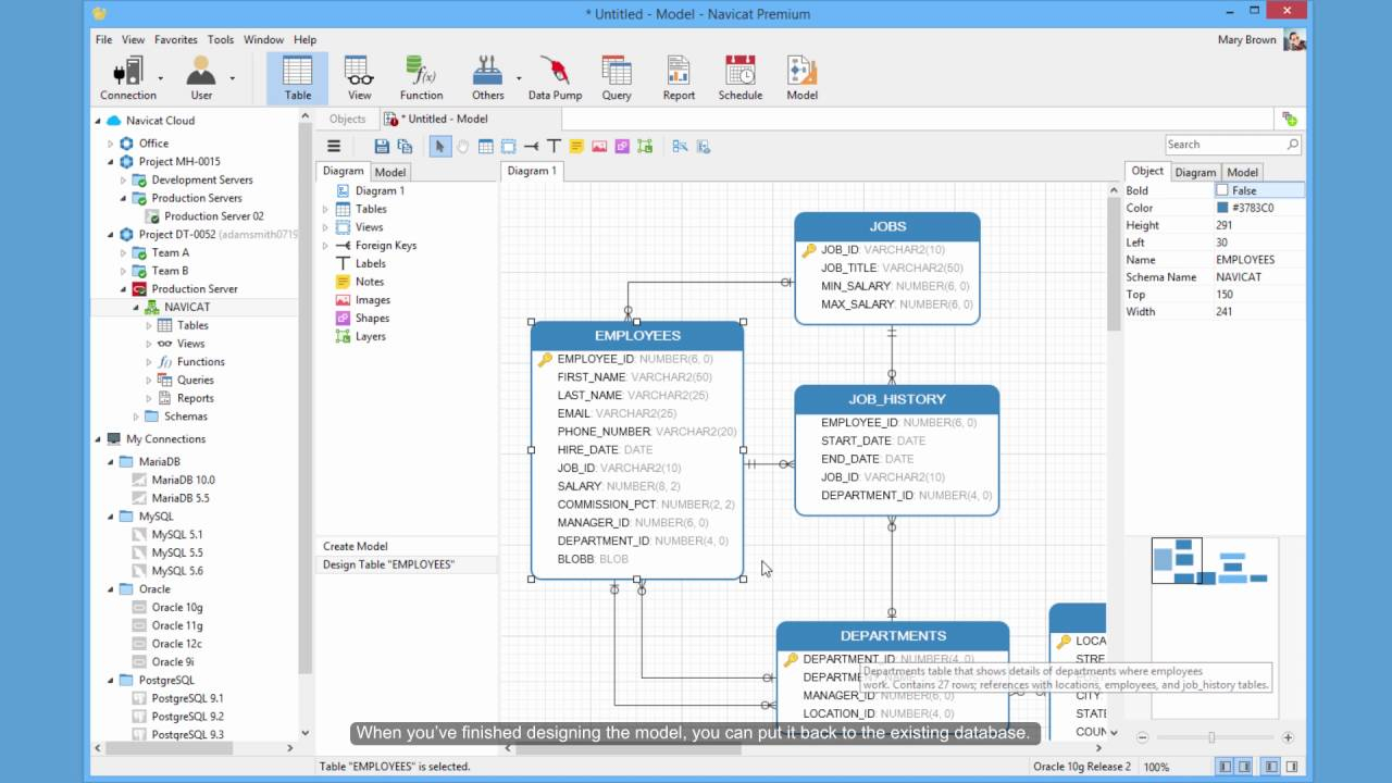 How To Create Model From An Existing Database Using Navicat? (Windows &amp;amp;  Linux) with Er Diagram Navicat