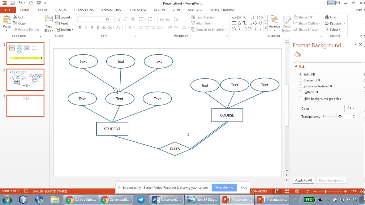 How To Draw Er Diagrams Using Microsoft Powerpoint - Part 2 in Er Diagram Zoo