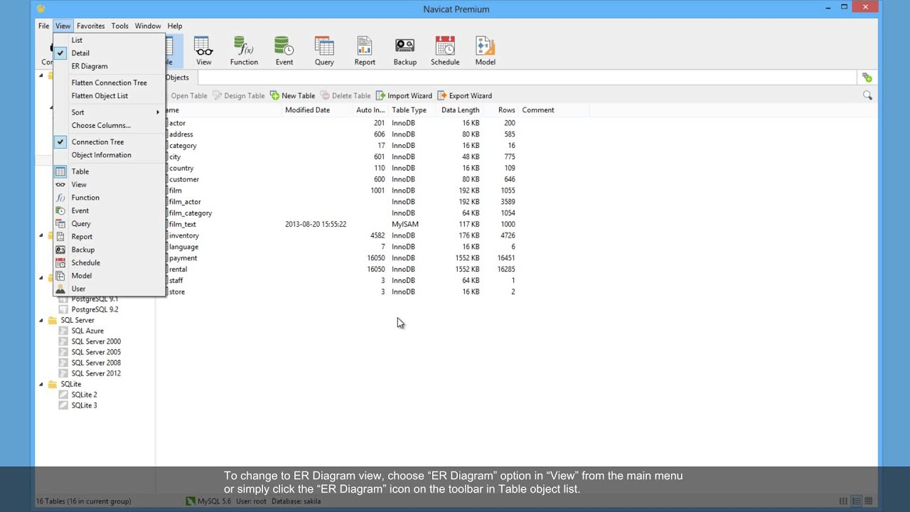 How To Switch To The Er Diagram View In Navicat? (Windows &amp;amp; Linux) in Er Diagram Navicat