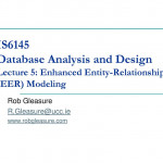 Is6145 Database Analysis And Design Lecture 5: Enhanced Pertaining To Entity Relationship Analysis