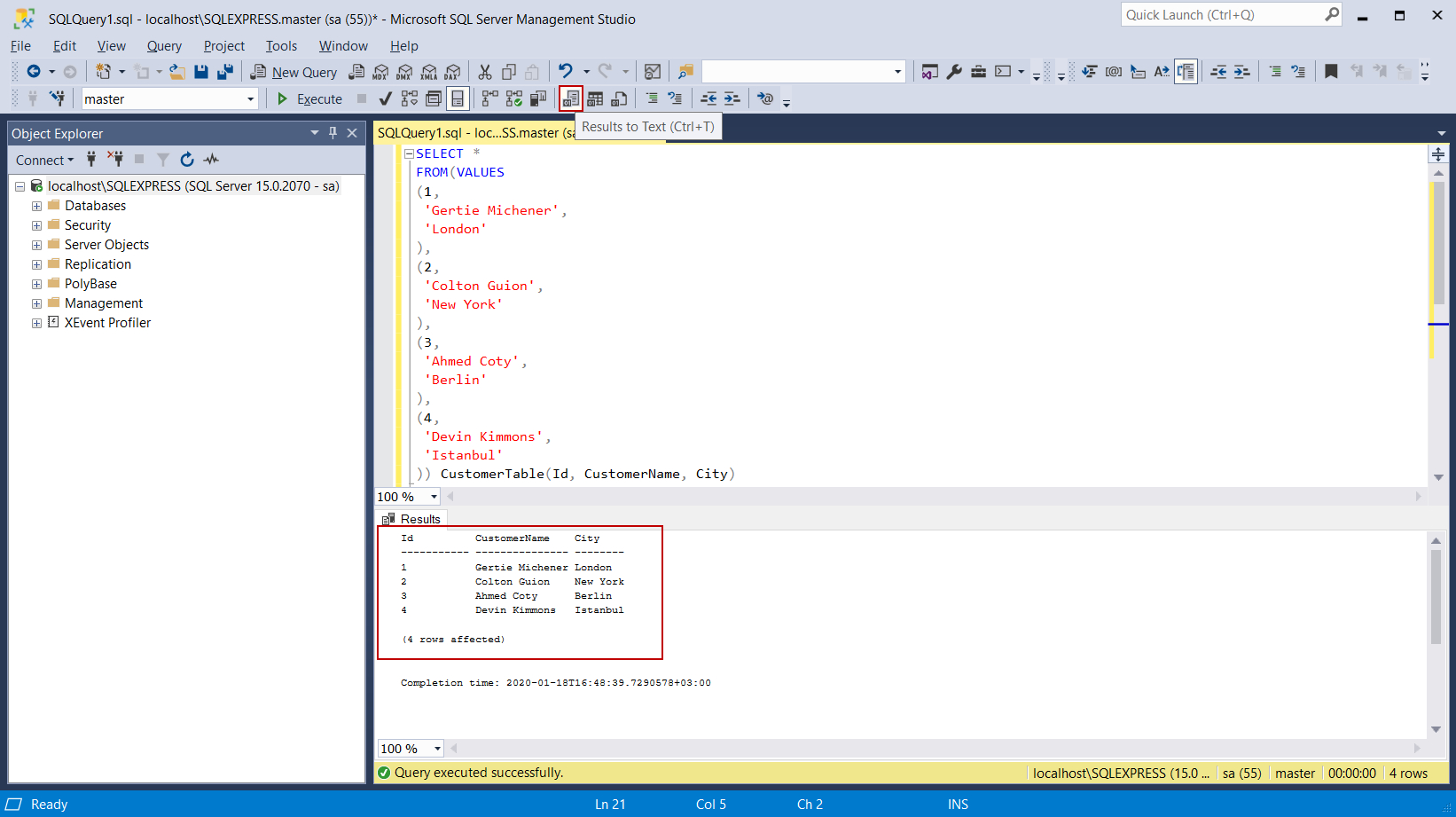 Overview Of Microsoft Sql Server Management Studio (Ssms) pertaining to Sql Er