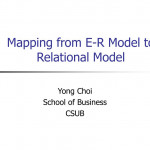 Ppt   Mapping From E R Model To Relational Model Powerpoint Pertaining To Mapping Er Model To Relational Model Example