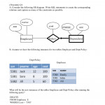 Solved: . Consider The Following Er Diagram. Write Sql Sta With Er Diagram Homework And Solution