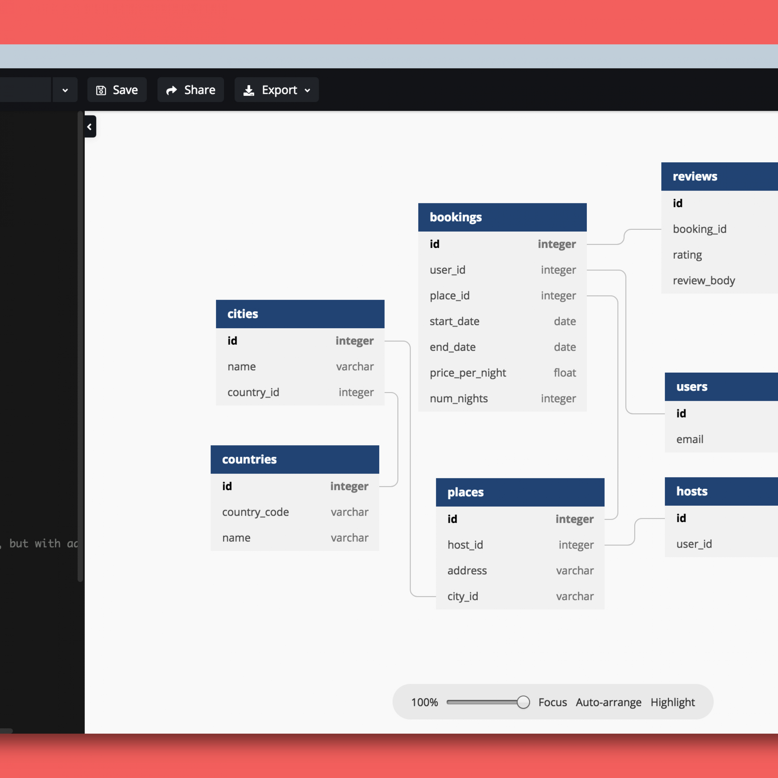 Dbdiagram.io - Database Relationship Diagrams Design Tool throughout Database Table Diagram Tool