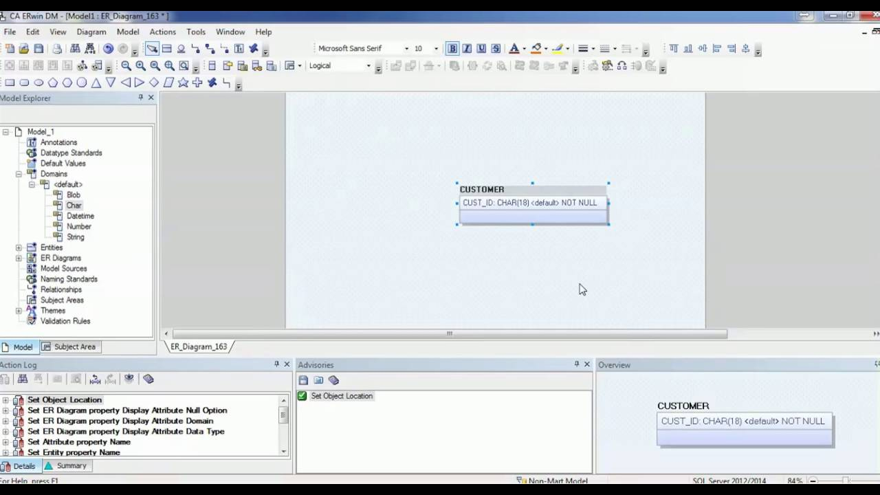 06. Erwin Data Modeler Tool Tutorial - How To Create Domain Attributes