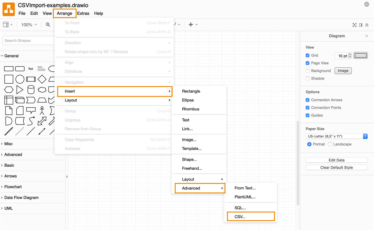 Automatically Create Draw.io Diagrams From Csv Files - Draw.io