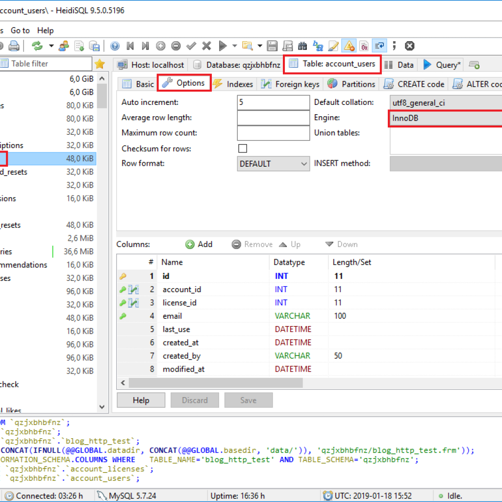 Check Table Engine In Heidisql Heidisql Tutorials 2614