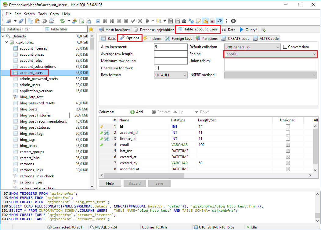 Check Table Engine In Heidisql - Heidisql Tutorials