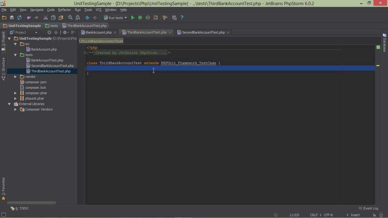 Creating Phpunit Tests In Phpstorm - Phpstorm Video Tutorial