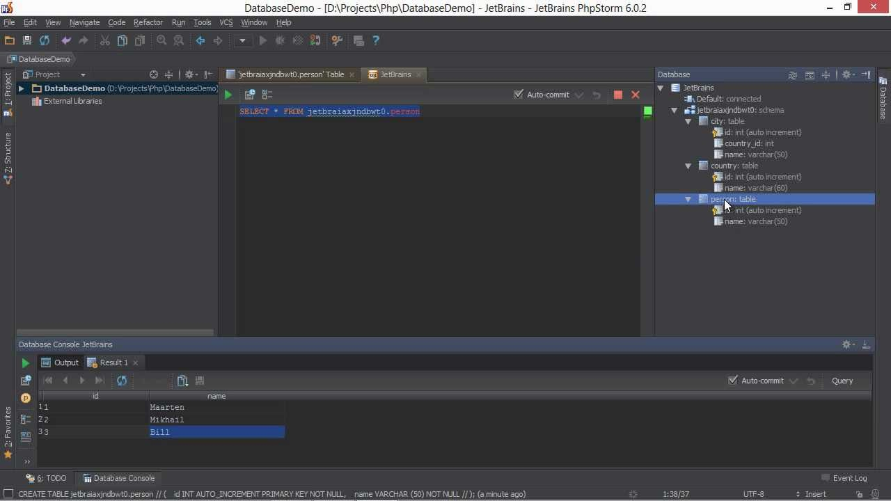 Databases And Sql Editor In Phpstorm - Phpstorm Video Tutorial