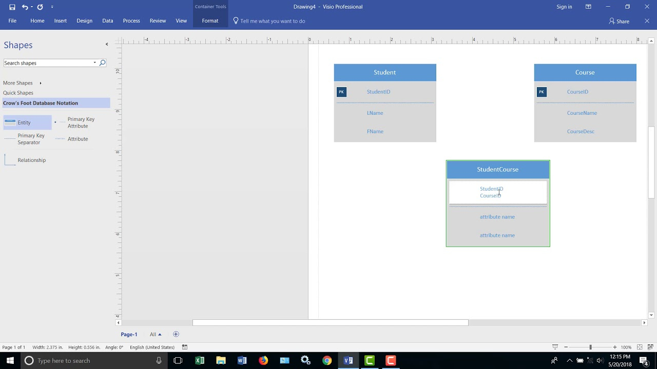 Design A Relational Database With Visio