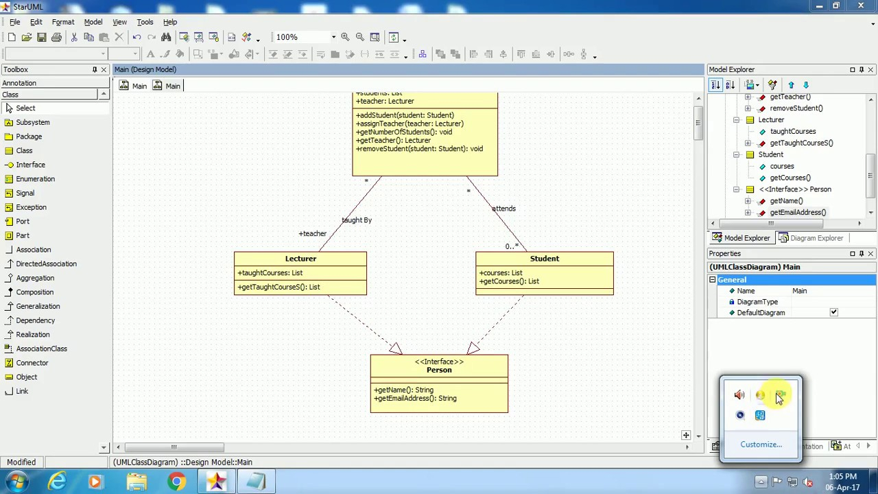 static in staruml