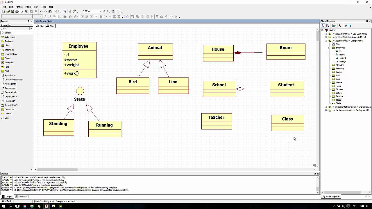 sequence diagram using staruml