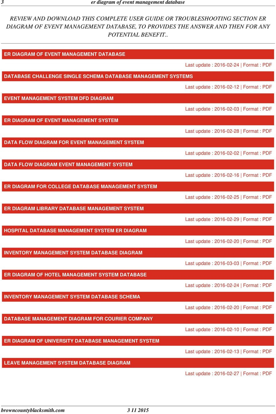 Er Diagram Of Event Management Database - Pdf Free Download