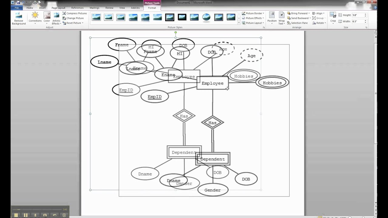 Er Diagrams In Dia - Importing Er Diagram Into Ms Word