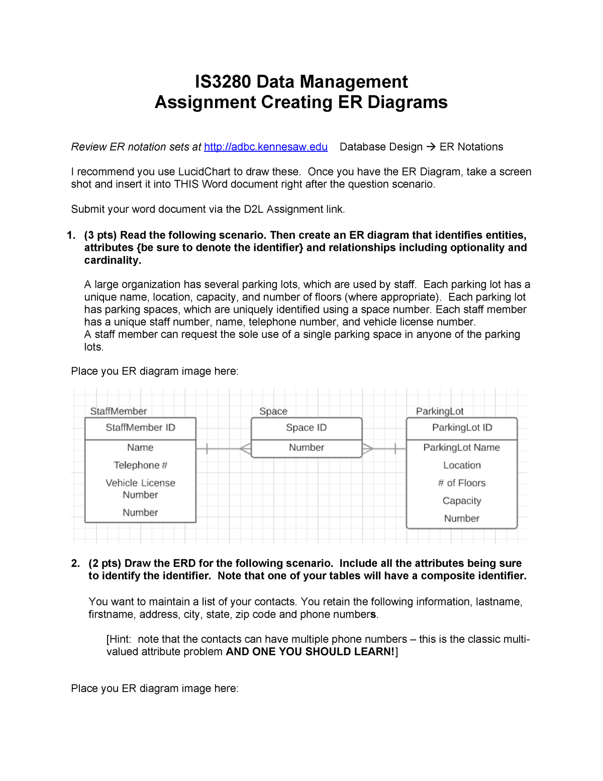 Erdassignment - Assignment For Module 2 - Is 3280 - Studocu