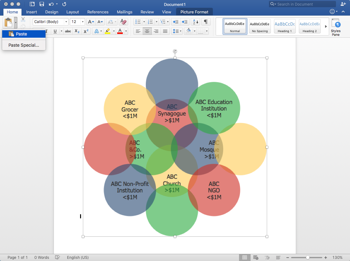 How To Add A Bubble Diagram To Ms Word | Entity-Relationship