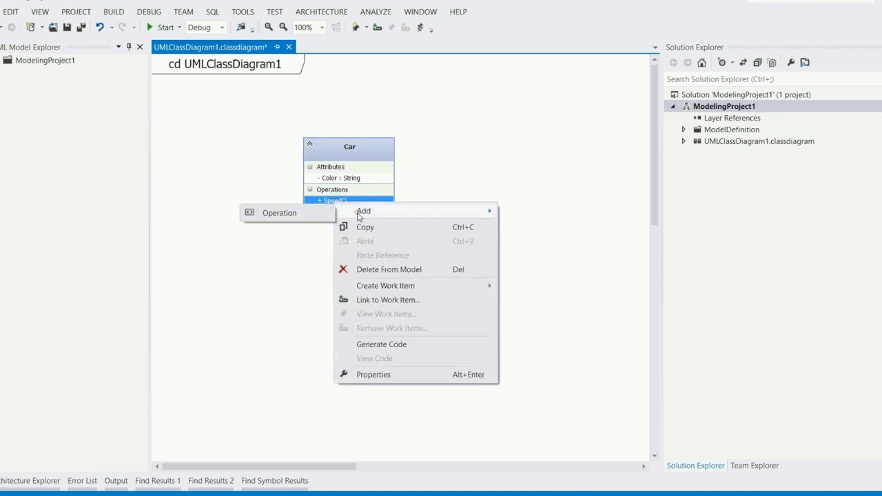 How To Create Uml Class Diagram Using Visual Studio - Youtube