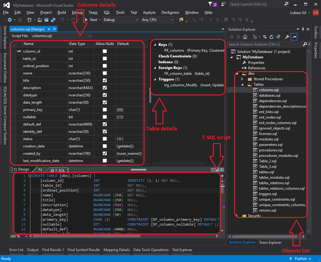 How To Document Sql Server Database Using Visual Studio 2015