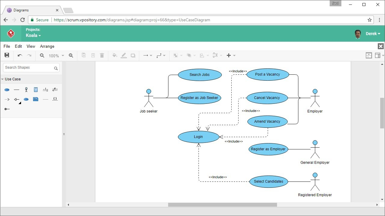 use case diagram for online survey system